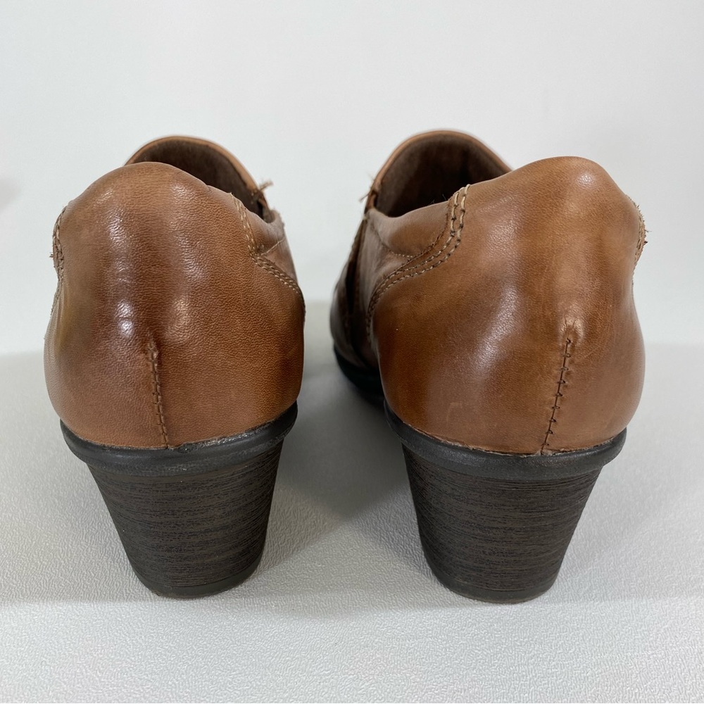 Earth Origins Shoe Bootie 7 Cognac Brown Block Heel Ankle Boot Shootie Comfort - Picture 8 of 12